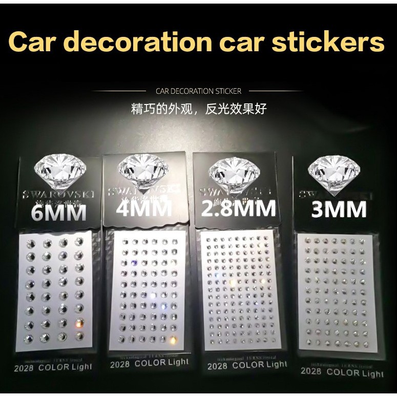 Nhãn dán hạt kim cương trang trí móng/trang sức/vô lăng xe hơi đa năng