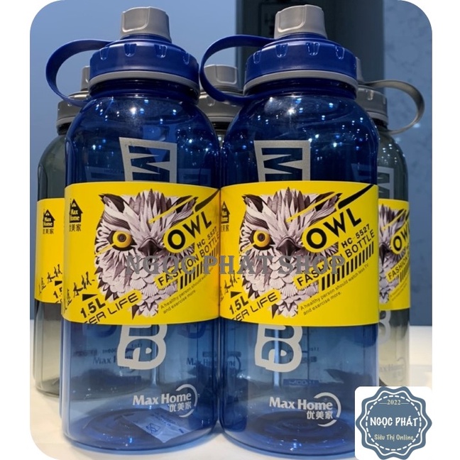 BÌNH NƯỚC THỂ THAO MAX HOME 1.5L, KIỂU DÁNG ĐẸP, NĂNG ĐỘNG, HÀNG CHUẨN