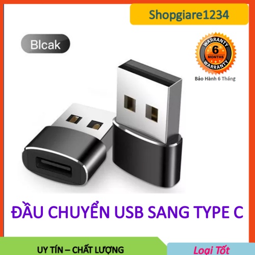 Đầu Chuyển USB Sang Type C OTG Dùng cho điện thoại Samsung, Laptop cổng Type C