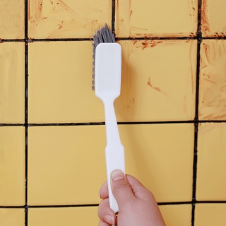 2pcs Multi-functional Bathroom Tile Durable Kitchen Household Long Handle Easy Use Corners Storage Hole Cleaning Brush