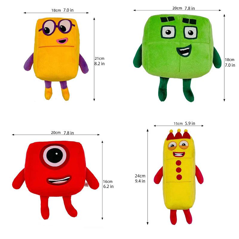 Búp bê nhồi bông hình nhân vật phim Numberblock dễ thương thích hợp làm quà tặng cho trẻ em