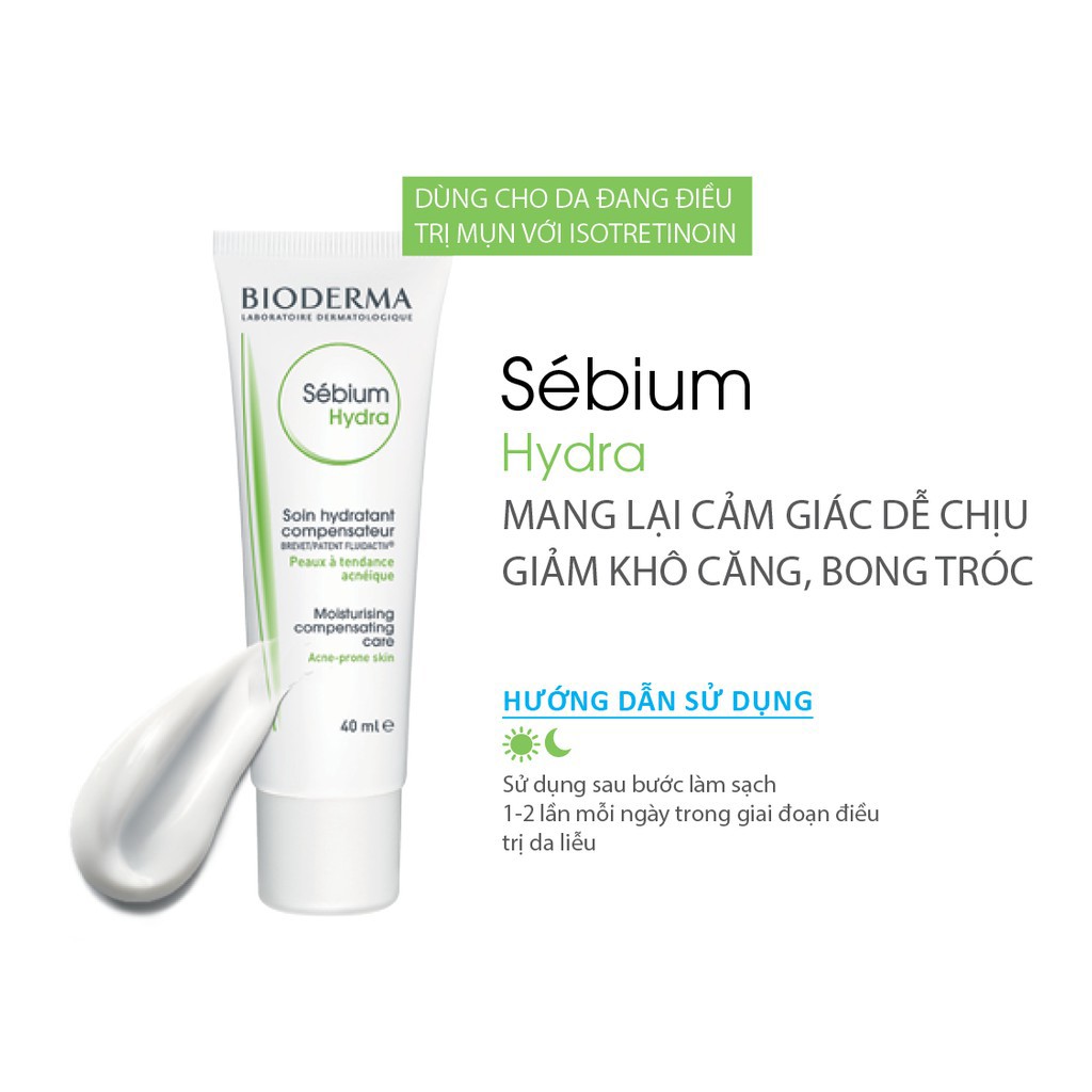 Kem dưỡng ẩm Bioderma Sebium Hydra 40ml