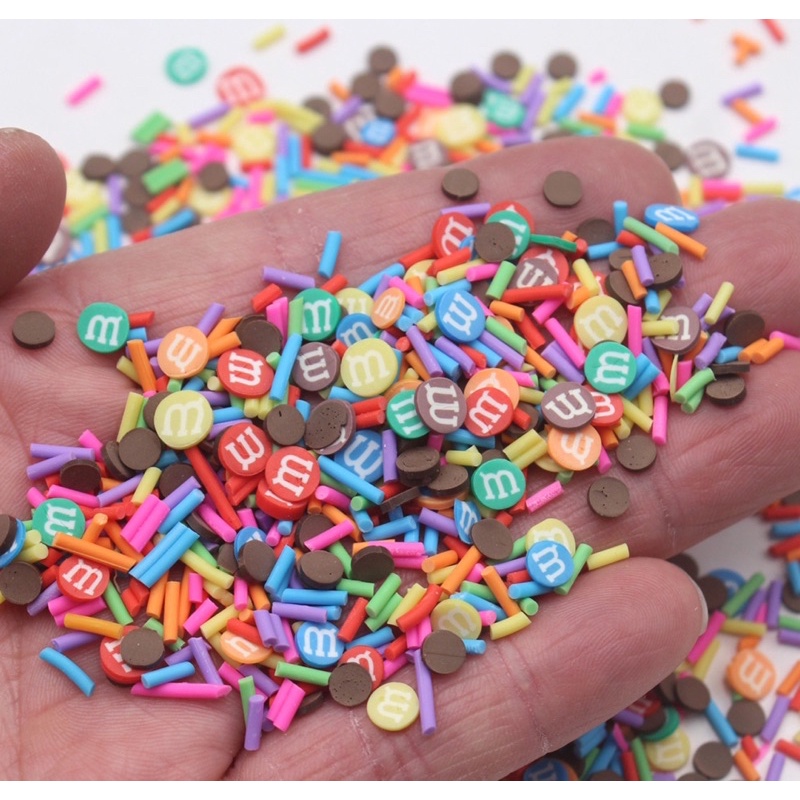 Túi 10g nail đất sét mix nhiều mẫu, dùng trong resin, nail, slime, DIY