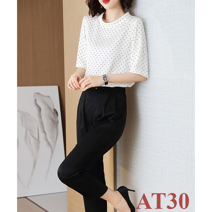 Áo nữ trung niên C'FAM áo Nữ Kiểu, đủ màu đủ size, thiết kế bassic AT30