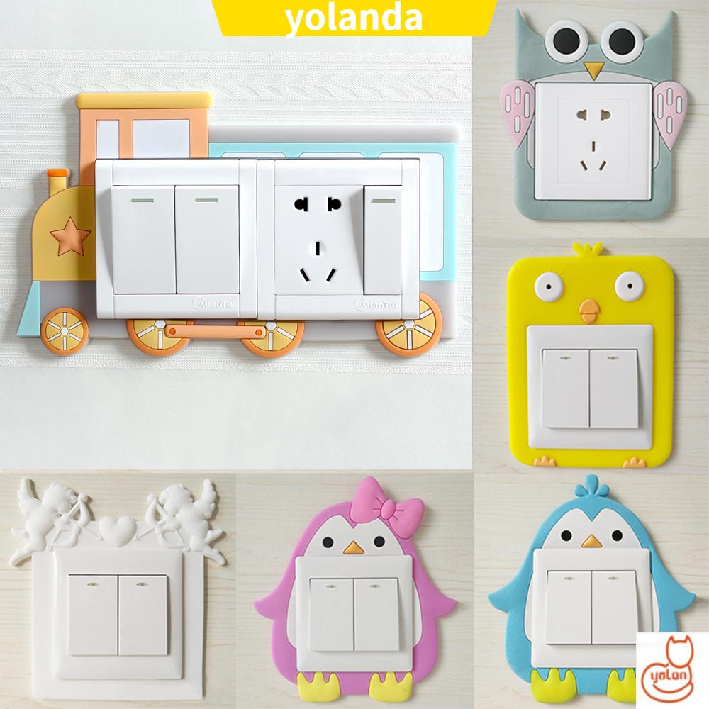 Miếng dán dạ quang trang trí ổ cắm điện công tắc điện hình sáng tạo