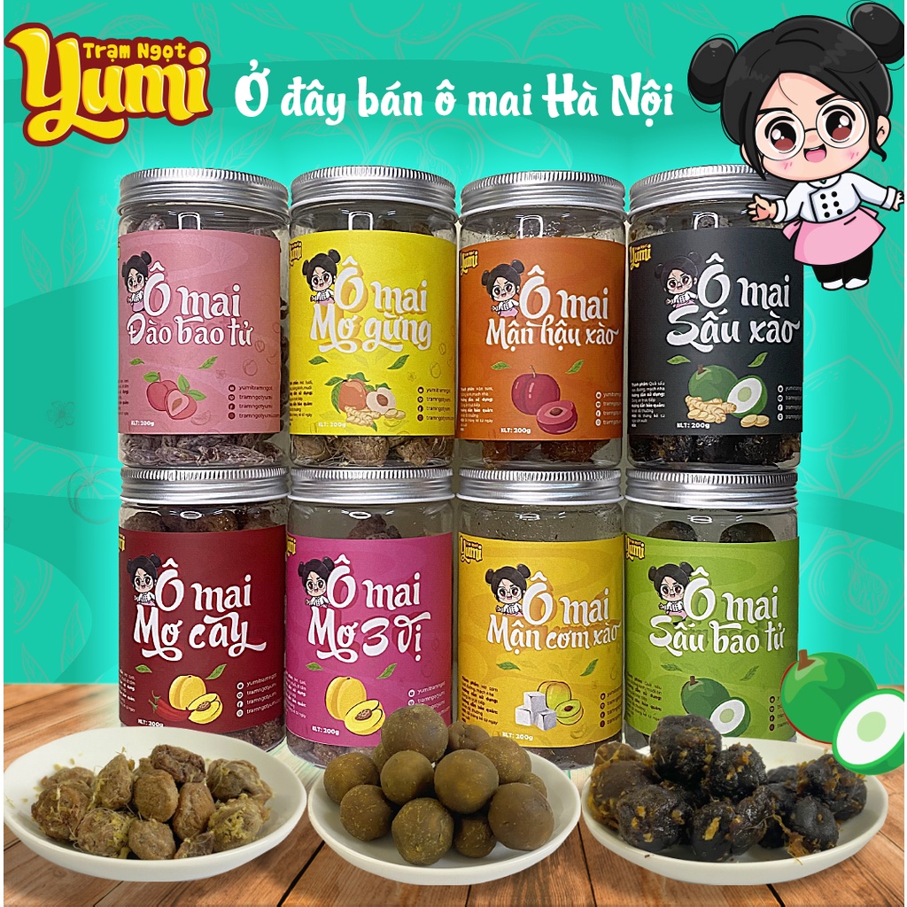 Ô mai Yumi các loại chua cay mặn ngọt, đồ ăn vặt xí muội thơm ngon