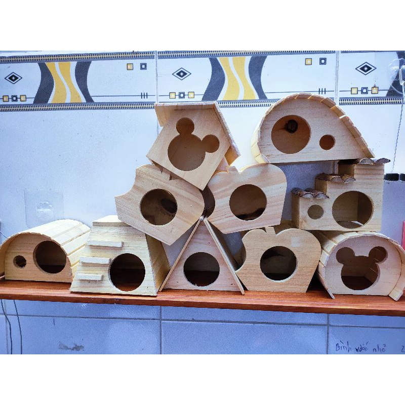 Nhà gỗ thông cho thú cưng nhỏ - Hamster