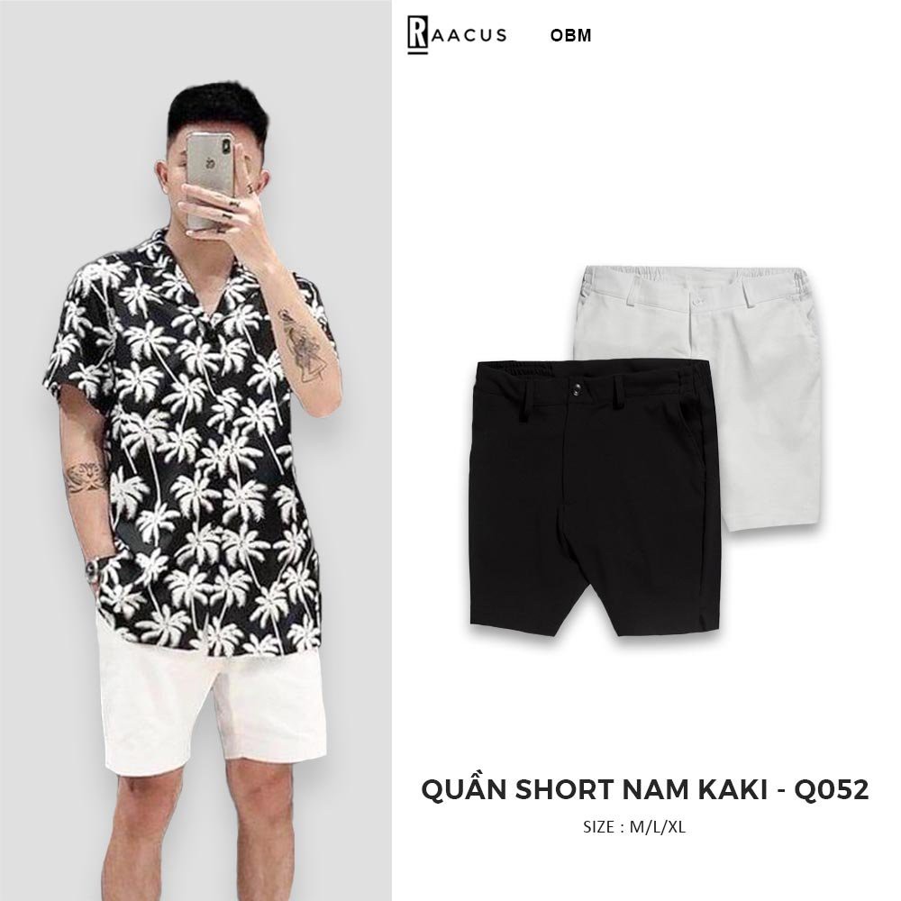 Quần short nam kaki kiểu quần âu thời trang nam unisex, quần short thể thao nam RAACUS-Q052