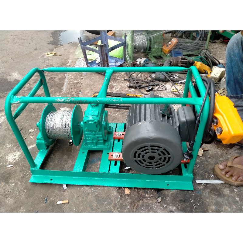 Máy tời nhanh hộp số mô tơ 3Hp