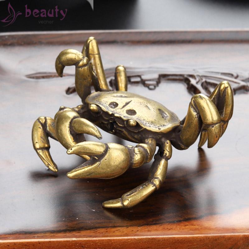 Mô hình con cua bằng đồng dùng để trang trí nội thất/tiểu cảnh