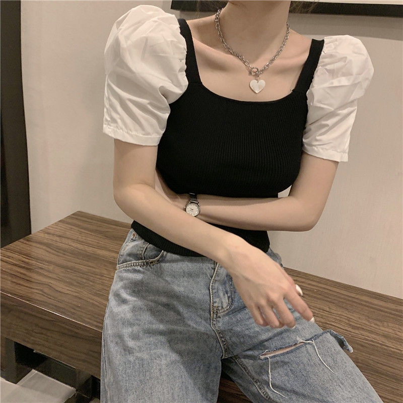 Áo Thun Nữ Tay Ngắn Cổ Vuông Thời Trang Quyến Rũ | BigBuy360 - bigbuy360.vn