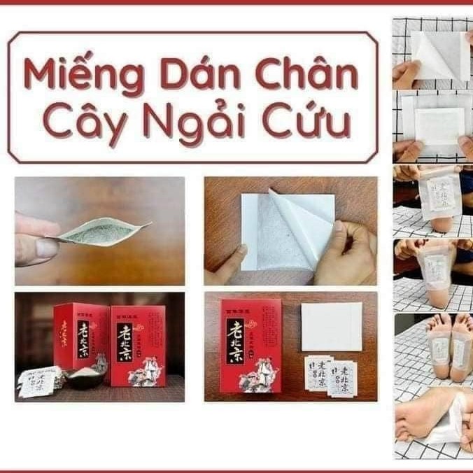 [Hộp 50 CÁI] Miếng Dán Thải Độc Bàn Chân Ngải Cứu Nội Địa Trung - Ngừa Mụn Ngủ Ngon