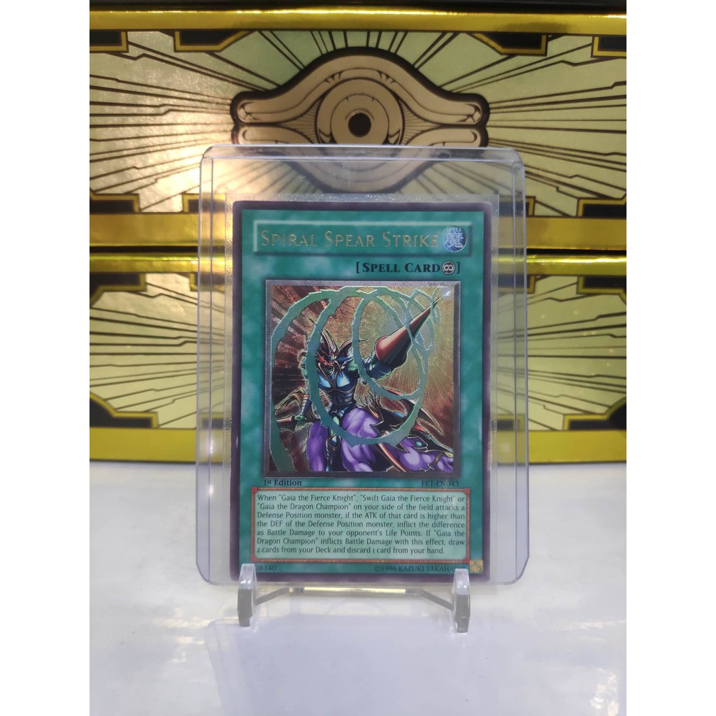 [ Dưa Hấu Yugioh ] Lá bài thẻ bài Spiral Spear Strike - Ultimate Rare 1st Edition - Tặng bọc bài nhựa bảo quản
