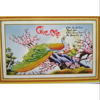 Tranh thêu 3d cha mẹ 88830