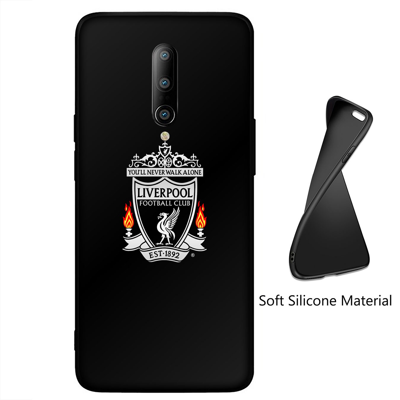 iPhone 12 Mini 11 Max Pro SE 2020 XR Phone Case Soft Silicone Casing logo Liverpool Football