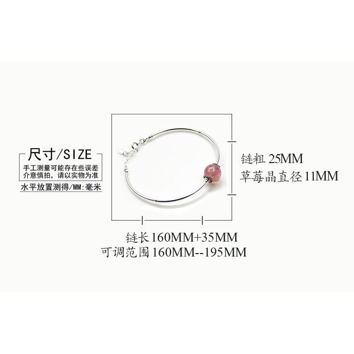 Vòng tay pha lê - Bạc 925