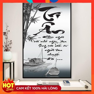 Tranh canvas thư pháp cao cấp giá xưởng
