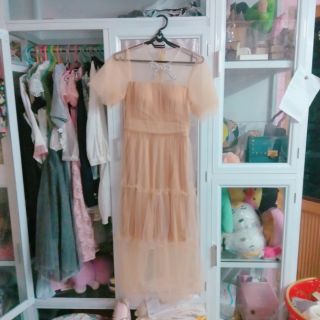 Đầm công chúa màu nude( hình ảnh minh họa live trym )