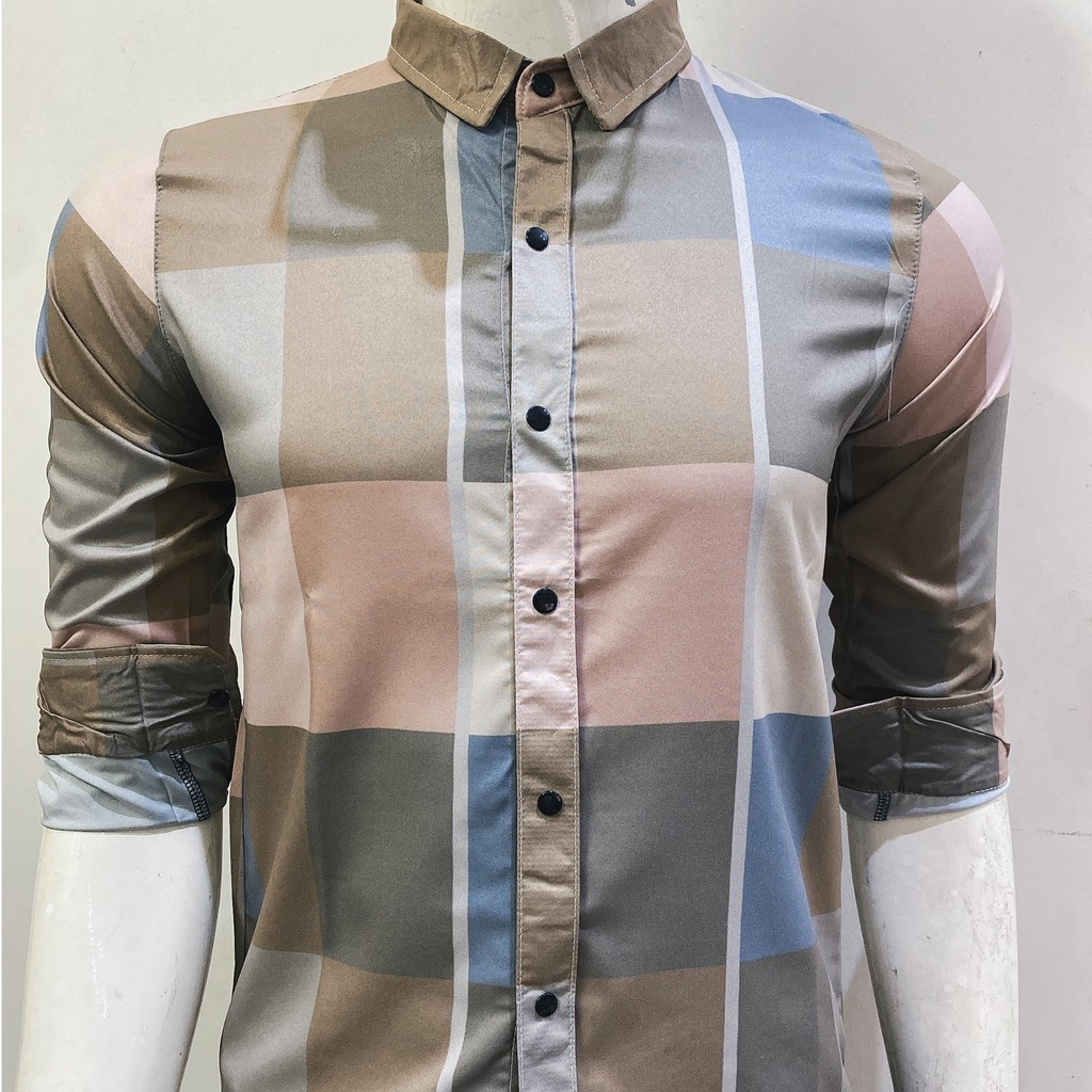 [Sale sốc] Áo sơ mi nam 🥉SALE🥉 dài tay hàn quốc đẹp cổ tàu trắng, kẻ sọc caro cao cấp unisex_ Bonshop1999 ASM001 | BigBuy360 - bigbuy360.vn