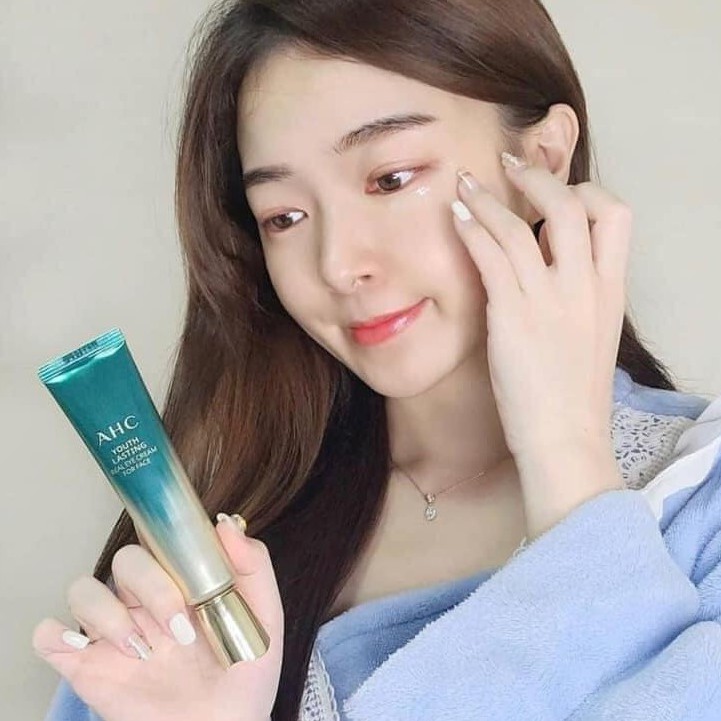 Kem Mắt AHC , Kem Dưỡng Da Mắt AHC Youth Lasting Real Eye Cream For Face - Màu Xanh | BigBuy360 - bigbuy360.vn