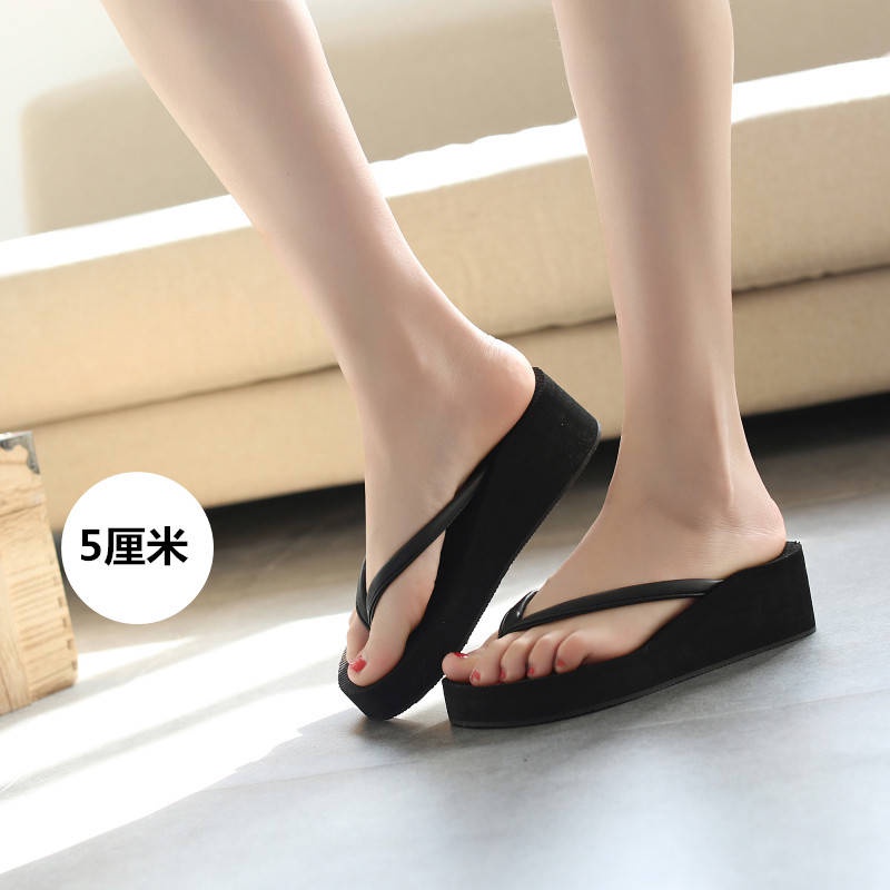 Dép tông Sandal Đế Xuồng Trung Bình Màu Trơn Phong Cách Mới