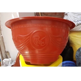 Chậu nhựa trồng cây 2 cái T78 đỏ gạch