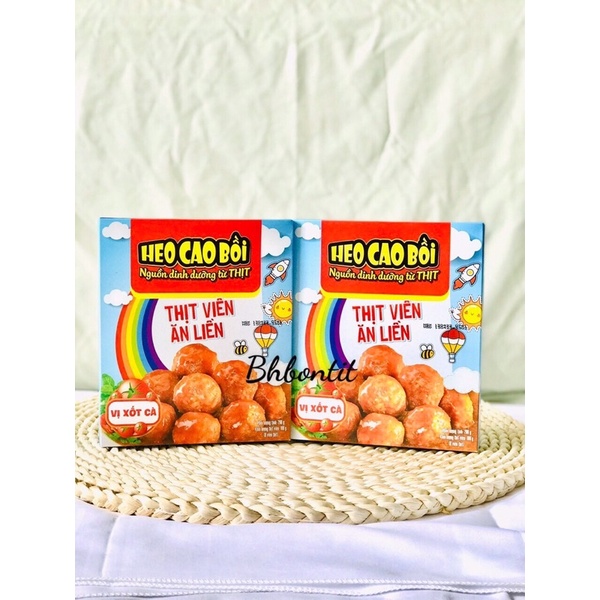 Thịt Viên Ăn Liền Heo Cao Bồi 3 phút 200g, Heo Cao Bồi Thịt Viên