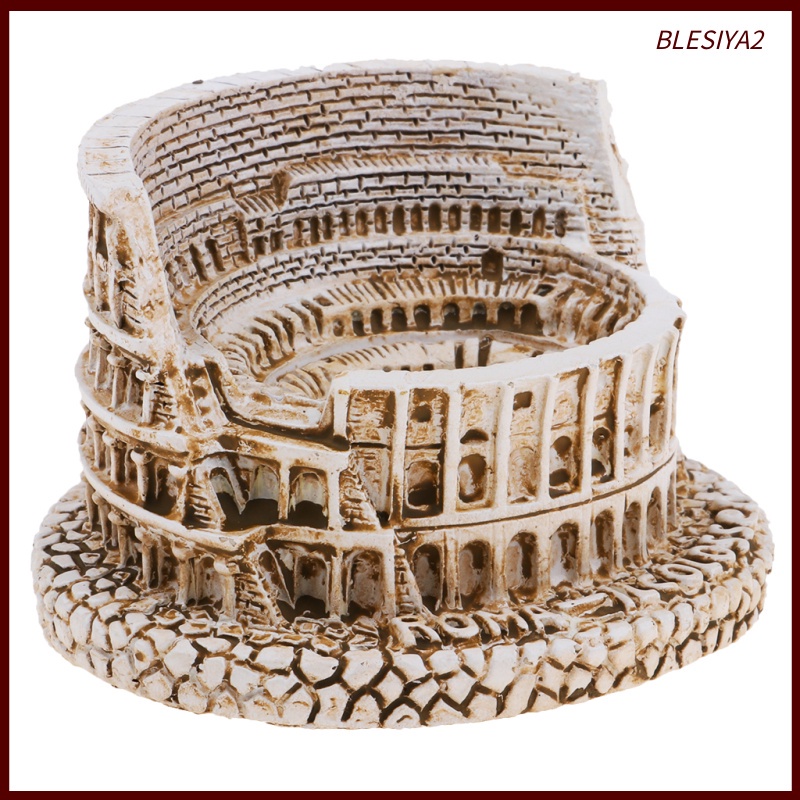 [Blesiya2] Đất Sét Resin Nghệ Thuật La Mã Colosseum Buildind Landmark Cho Bàn Cát Diorama