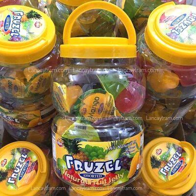 [HANG_MY] THẠCH RAU CÂU TRÁI CÂY MỸ FRUZEL ASSORTED NATURAL FRUIT JUICE JELLY CUPS 1.45KG