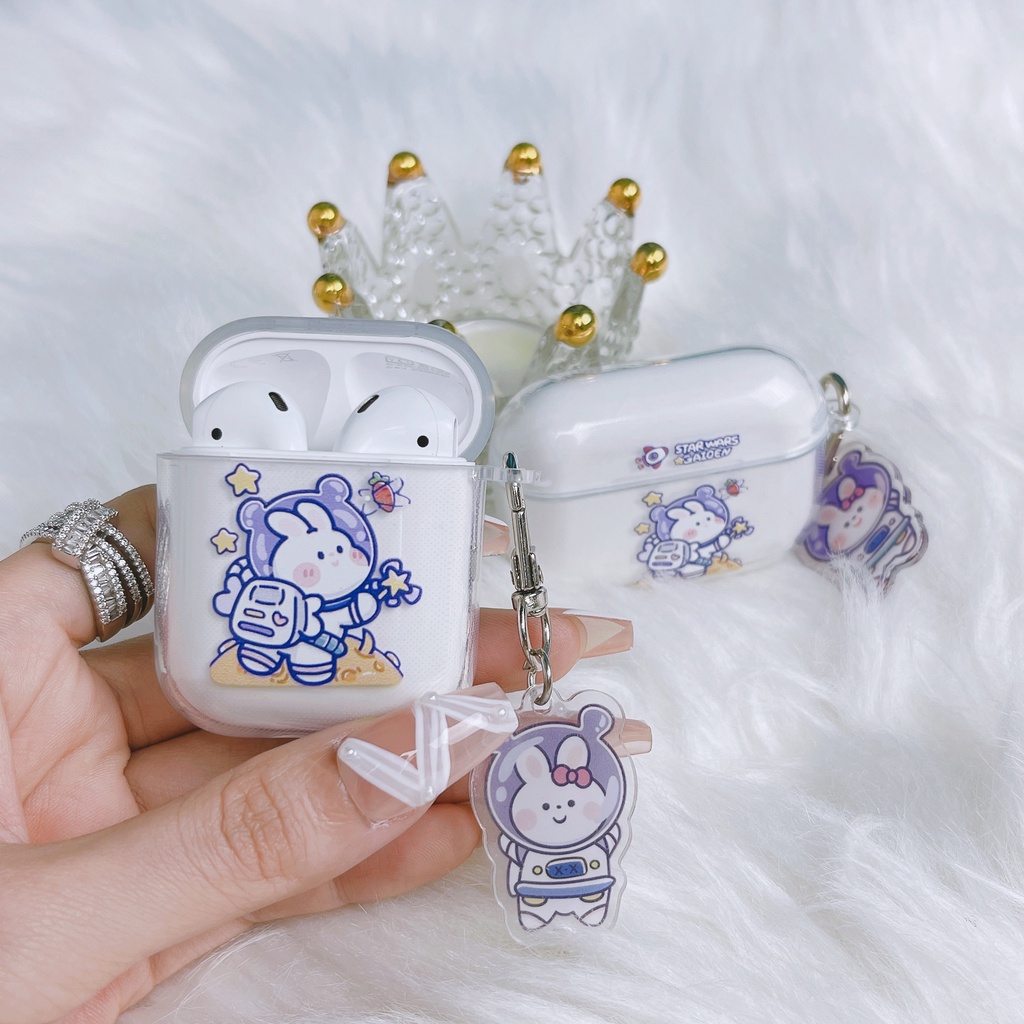 Vỏ Bảo Vệ Hộp Sạc Tai Nghe AirPods3 AirPods3 Pro AirPods2gen Màu Trong Suốt Họa Tiết Chú Thỏ/Gấu Dễ Thương Ốp
