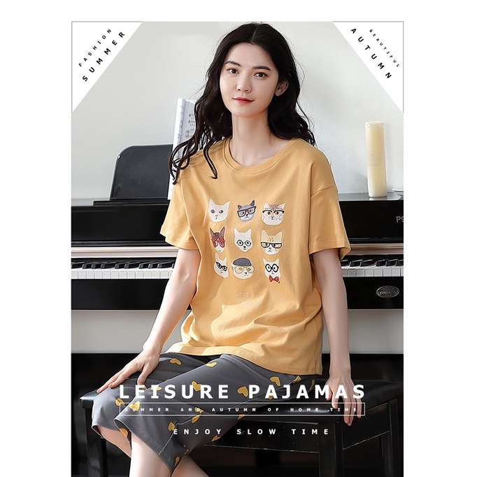 Đồ mặc nhà nữ trẻ trung chất thun cotton 100% BA5037 | BigBuy360 - bigbuy360.vn
