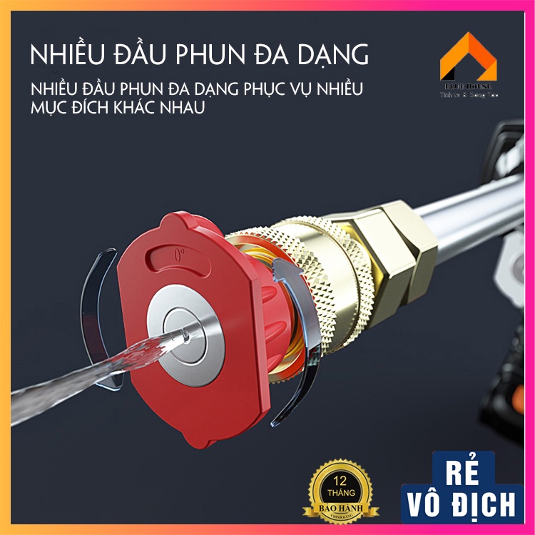 Máy rửa xe ô tô, máy rửa xe mini dùng pin 2h cao cấp - Hàng  chính hãng