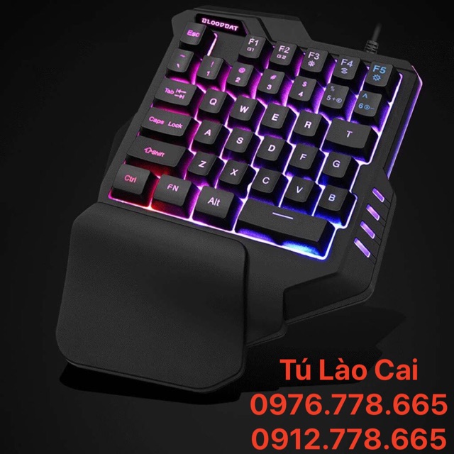 Bàn phím bán cơ 1 tay Cloodcat G92 chuẩn Led RGB chơi game trên điện thoại - Laptop - PC - PUBG Mobile - Call Of Duty