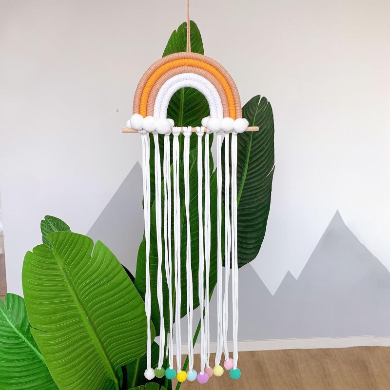 Kẹp Tóc Treo Tường Trang Trí Màu Cầu Vồng Xinh Xắn