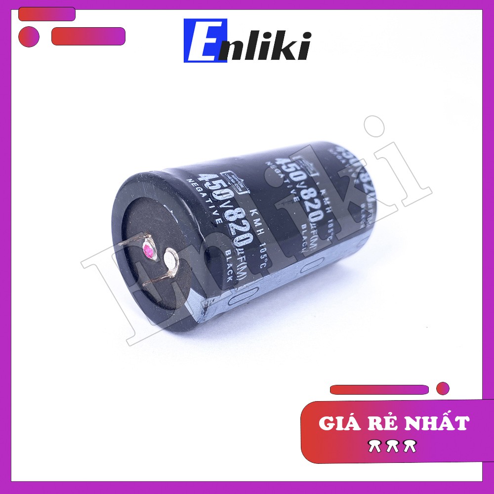 Tụ 820uF 450V Chân Cứng kích thước 35x60mm