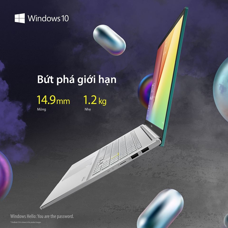 Laptop Asus Vivobook S533FA-BQ025T (i5-10210U/8GB/512GB SSD/15.6"FHD/VGA ON/Win10/Green)