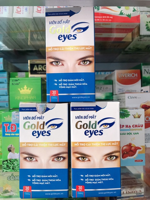 Viên bổ mắt GOLD EYES khô mắt , mỏi mắt , giảm thoái hoá võng mạc mắtKKKK