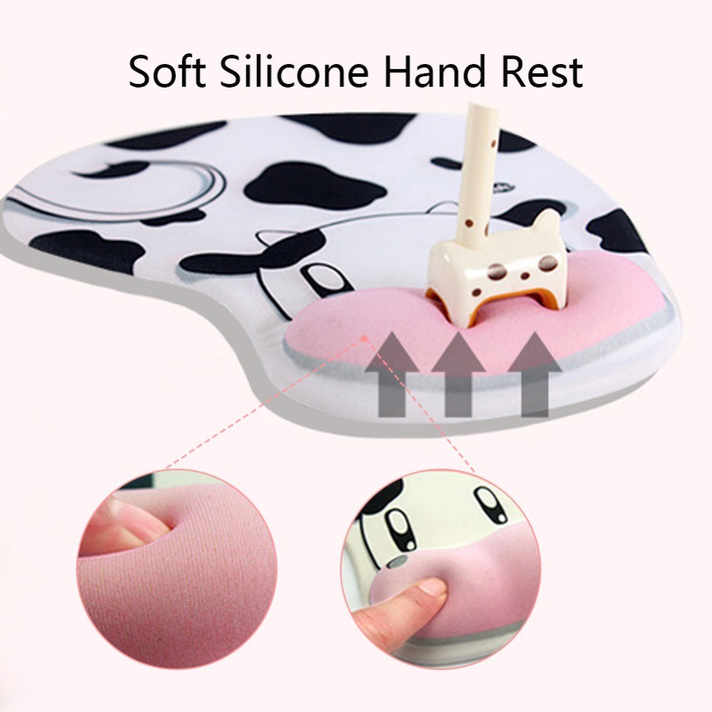 Tấm Lót Chuột Chơi Game Bằng Silicon Dày Dặn Chống Trượt Hình Hoạt Hình 3D