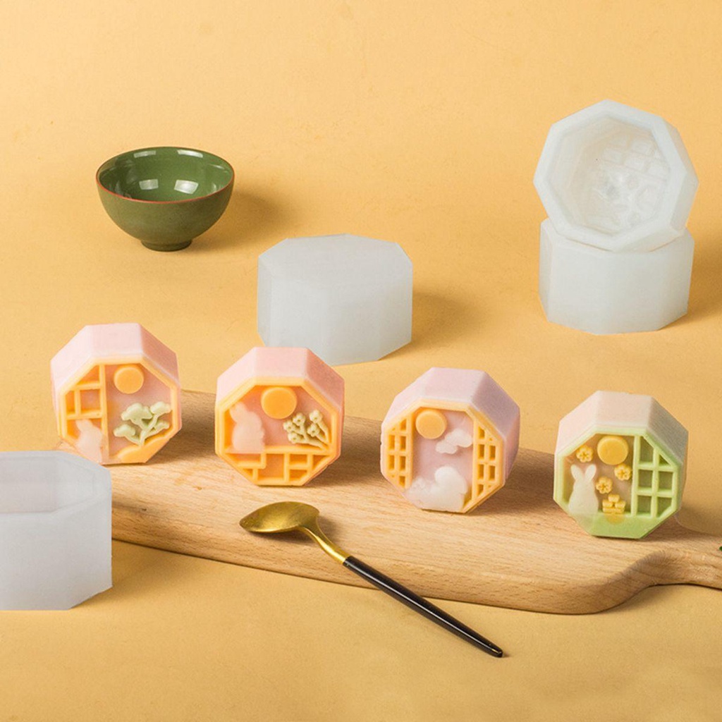LLOYD Khuôn Cắt Bánh Quy Bằng Silicone Hình Thỏ Và Đậu Xanh Dễ Thương