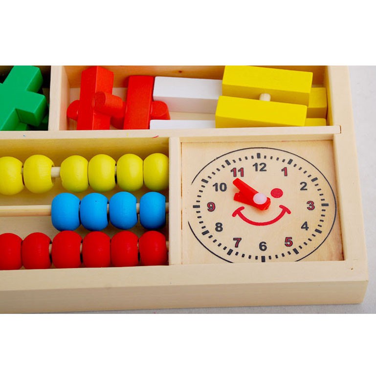 Bảng tính đồng hồ đa năng kết hợp dạy tính toán và cách xem giờ - Đồ chơi thông minh P'KIDS