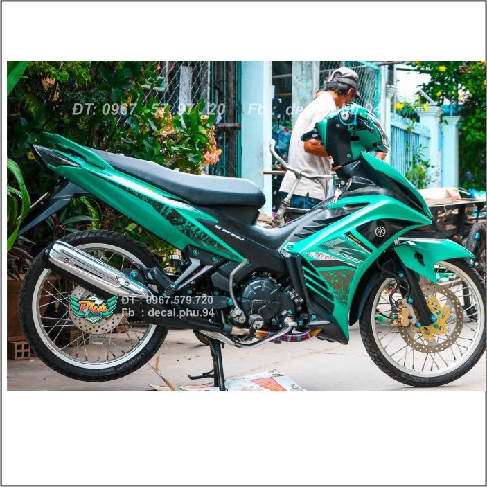 Tem Exciter 135 Lc xanh ngọc lục bảo (V)