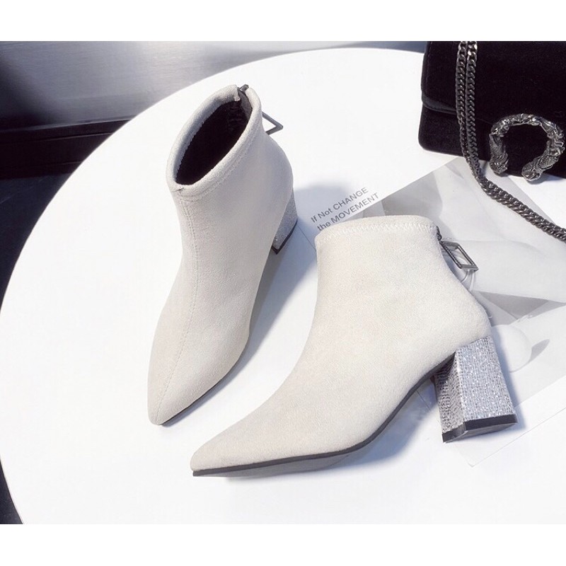 Bốt nữ cao 5-6cm lót lông siêu ấm, siêu đẹp  sẵn 522