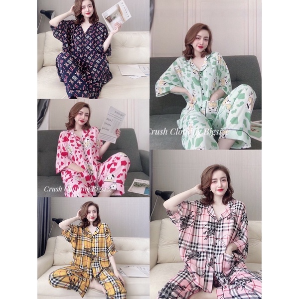 [Mang gồ] Pyjama Đồ Bộ Man Go  Bigsize 55-100kg Diện cực Đẹp Chất Cao Cấp