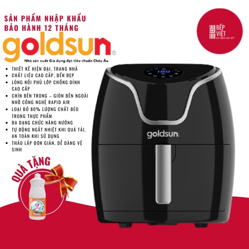 Nồi chiên không dầu, lò nướng Goldsun CQ2602 Dung tích 5.5L Hàng Chính Hãng- Bảo Hành 24 Tháng, BẾP VIỆT STORE