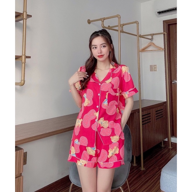 Bộ pijama lụa Quần đùi size to | BigBuy360 - bigbuy360.vn