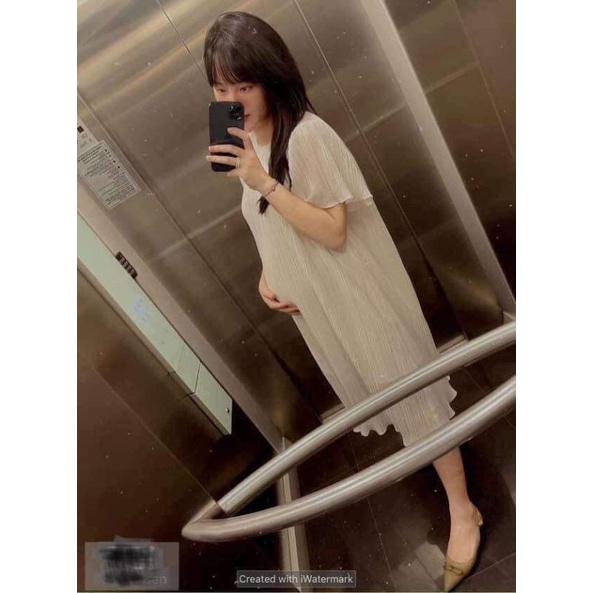 Váy bầu xếp ly QC