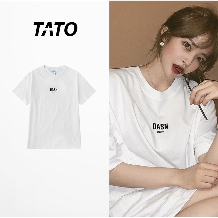Áo thun unisex TATO tay lỡ form rộng vải cotton 4 chiều in hình dasn