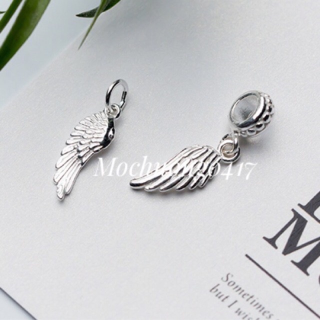[GIÁ BUÔN] Charm bạc treo cánh Thiên thần cực đẹp - Hàng bạc loại 1 PH581