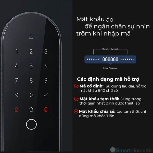 Khóa cửa thông minh cao cấp Aqara N100  - mở khóa 7 cách, hỗ trợ Apple Homekit