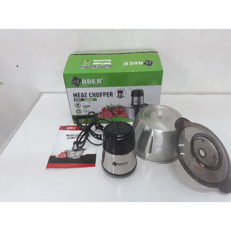 Máy xay thịt cao cấp ARBER cối thủy tinh và cối inox bảo hành 12 tháng